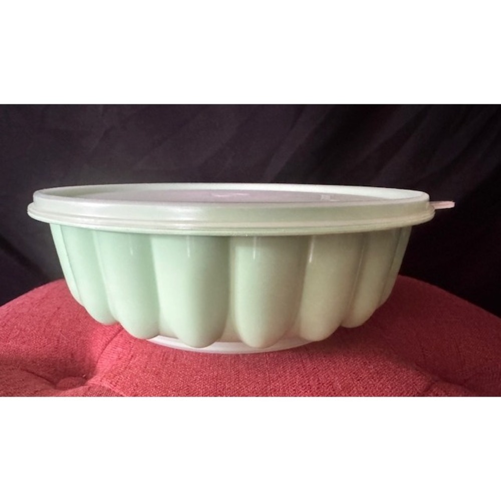 Vintage Tupperware Jel-N-Serve Jello Mold Mint Green 3 Piece Set 1202 1203